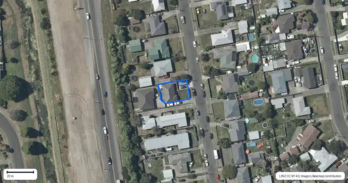 Property context map for 44 Downing Avenue, Pirimai, Napier