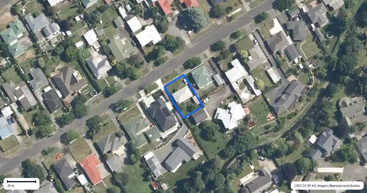 Property context map for 27 Queen Street, Feilding