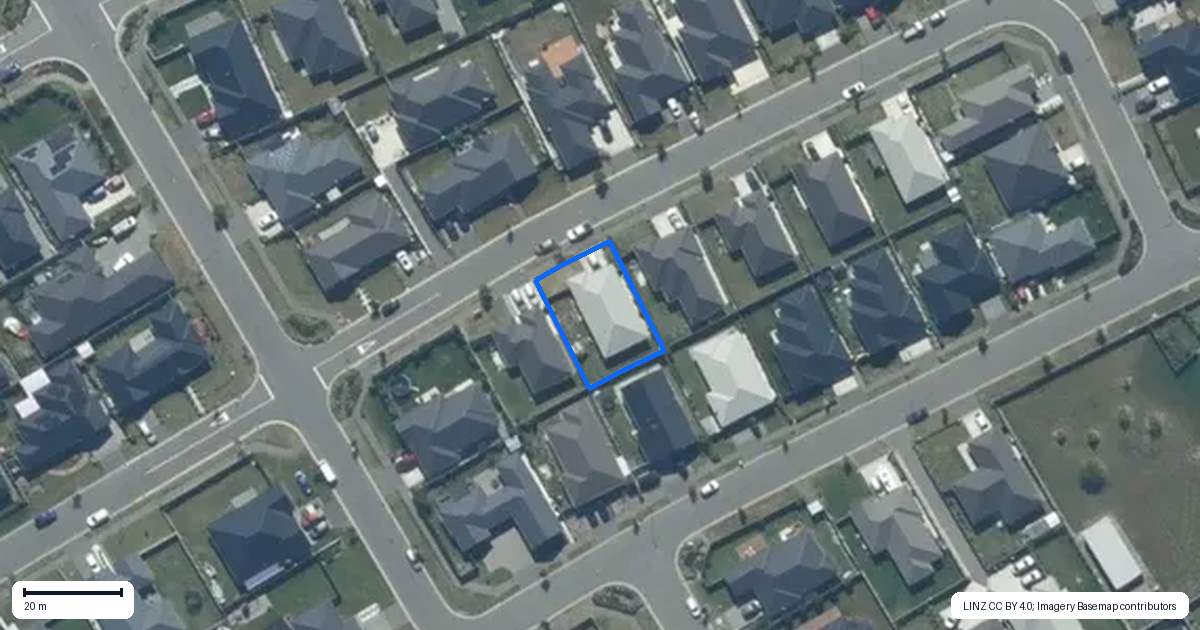 Property context map for 15 Olivia Street, Rolleston