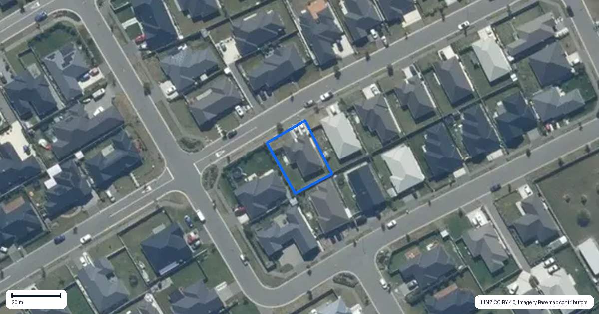 Property context map for 17 Olivia Street, Rolleston