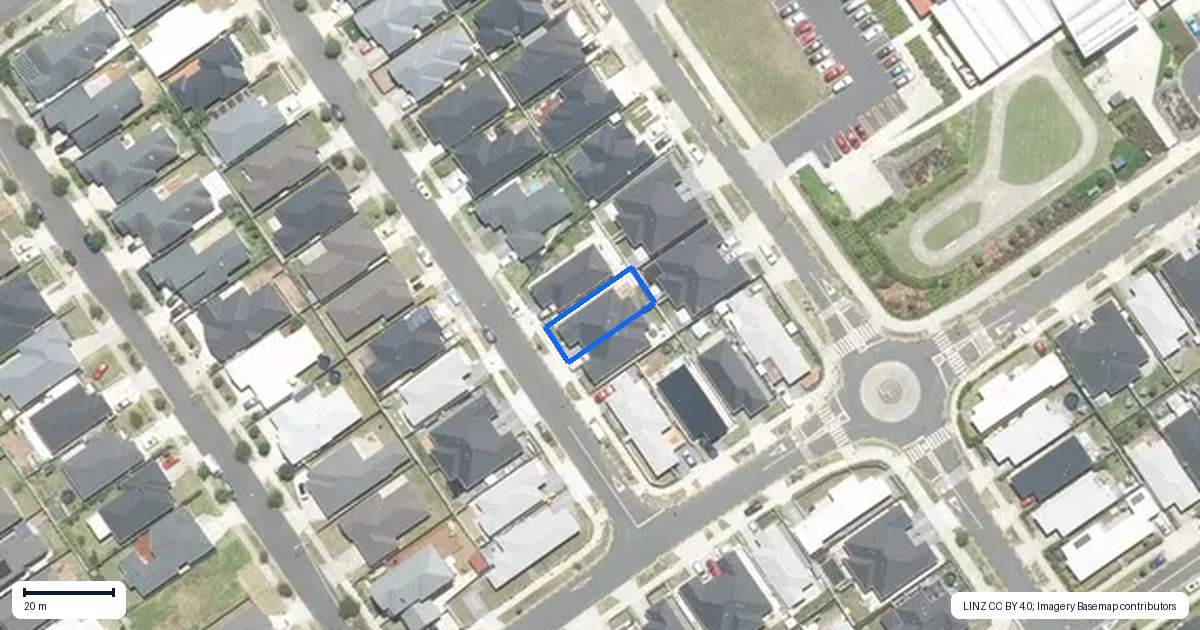 Property context map for 20 Kapia Street, Pukekohe