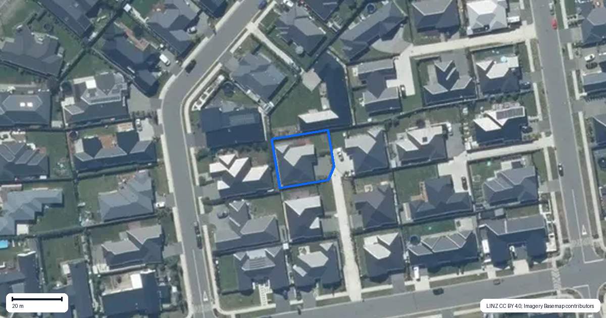 Property context map for 68 Te Raki Drive, Lincoln