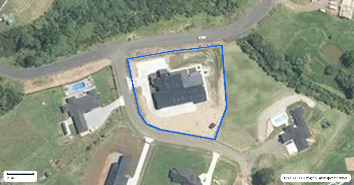 Property context map for 4 Richard Frederick Way, Ramarama, Drury