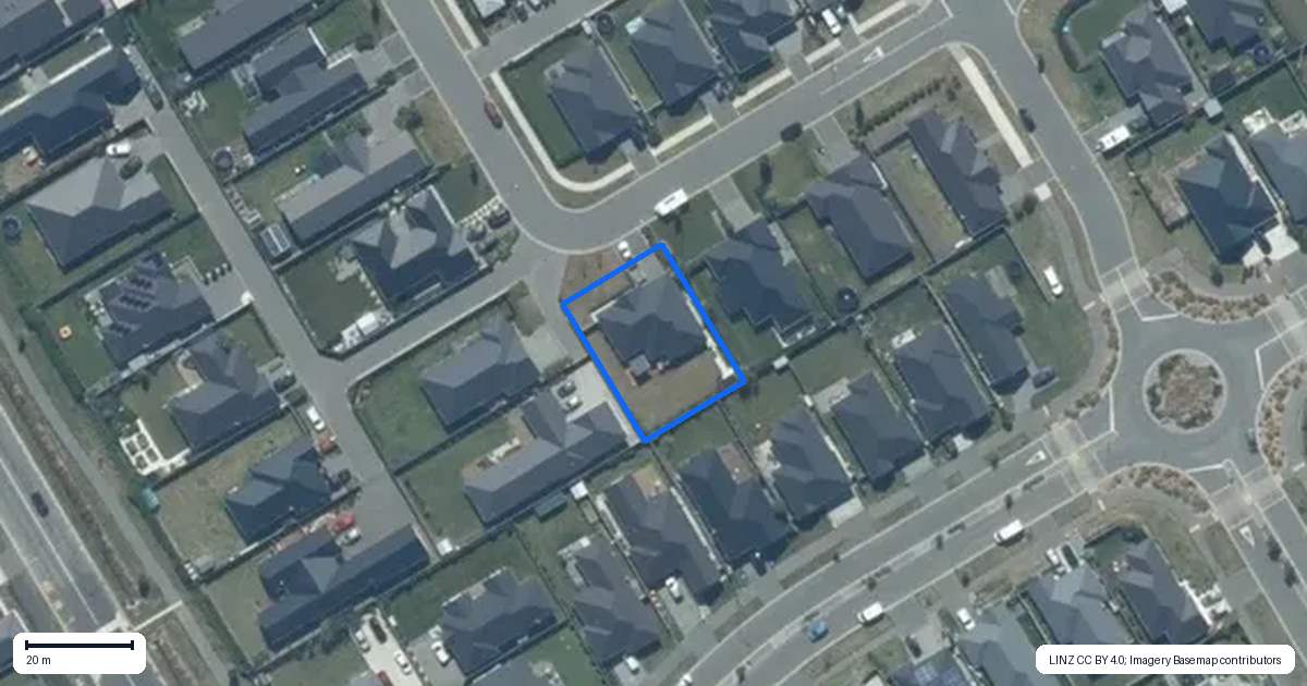 Property context map for 74 Thornborough Drive, Rolleston
