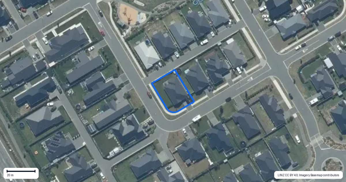 Property context map for 45 Thornborough Drive, Rolleston
