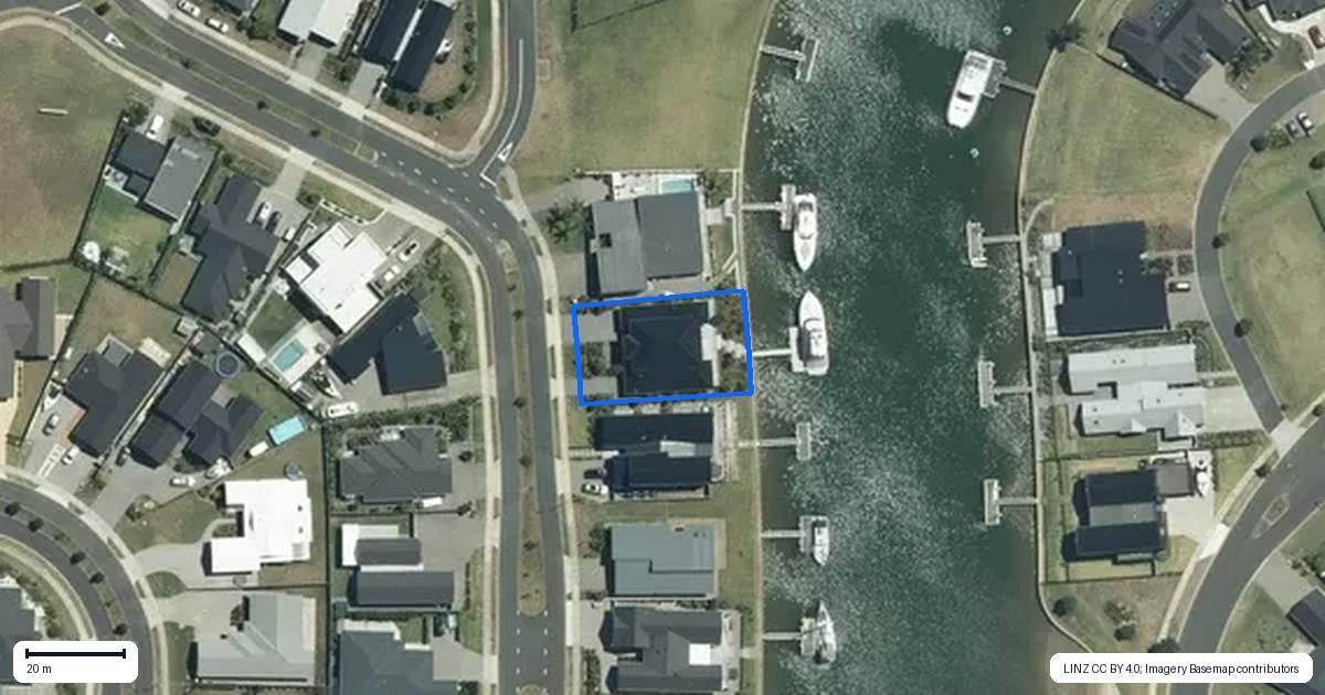 Property context map for 13 Awatea Drive, Whitianga
