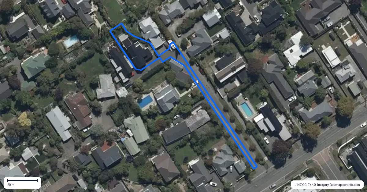 Property context map for 89B Mays Road, St Albans, Christchurch
