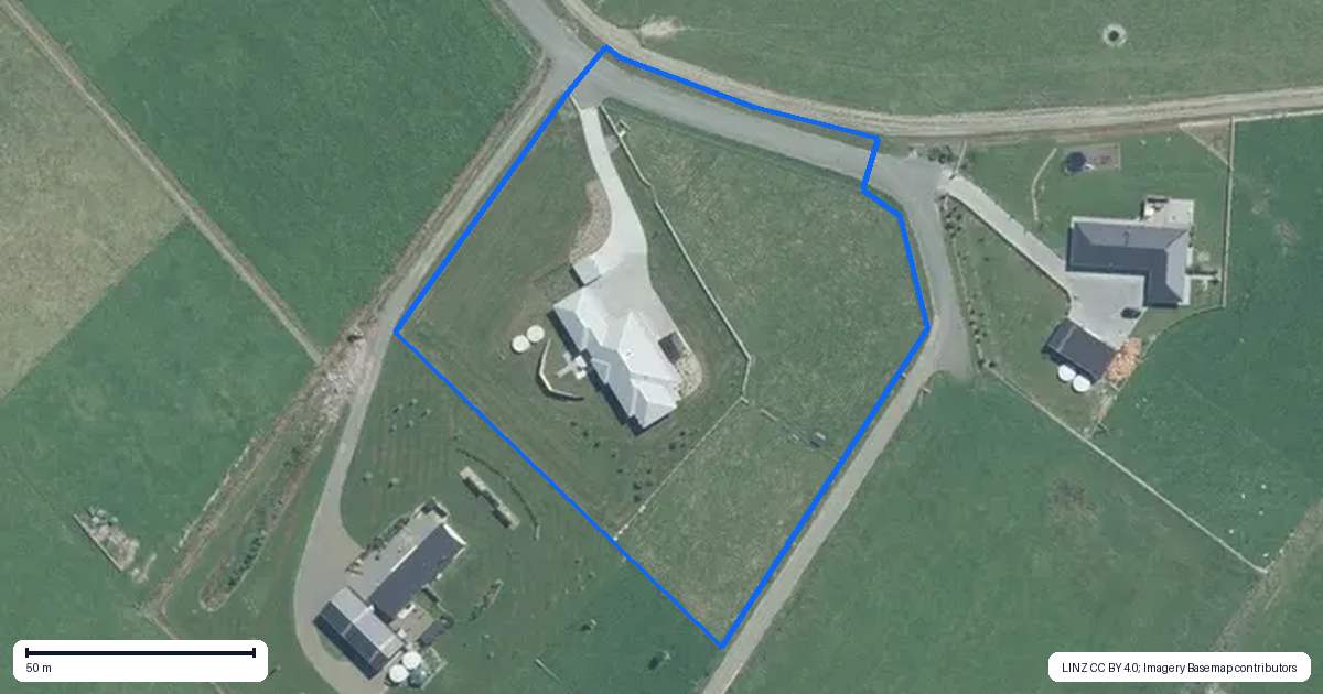 Property context map for 1228B Camerons Line, Aorangi, Feilding