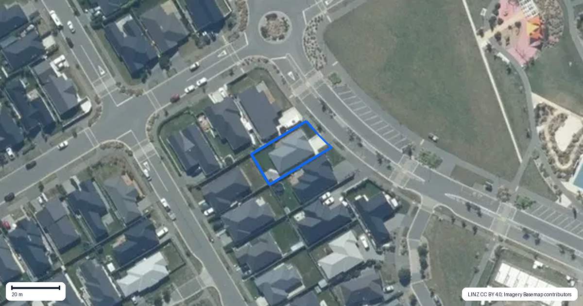 Property context map for 34 Broadway Parade, Rolleston
