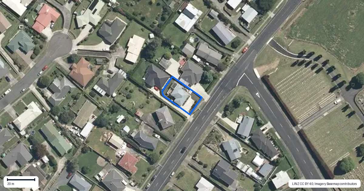 Property context map for 1/1291 Te Rahu Road, Te Awamutu