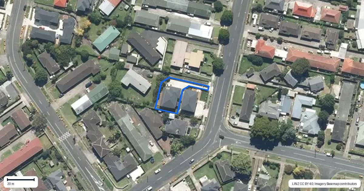Property context map for 85B Huia Road, Papatoetoe, Auckland
