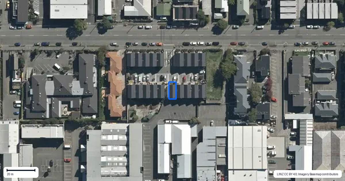 Property context map for 1/296 Hereford Street, Christchurch Central, Christchurch