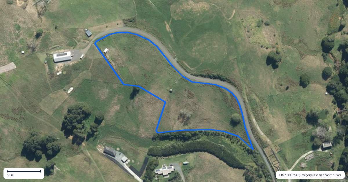 Property context map for 334E Komokoriki Hill Road, Makarau, Warkworth
