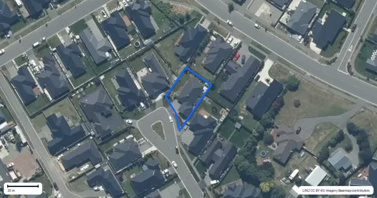 Property context map for 10 Banded Place, Rolleston