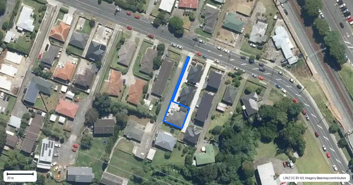Property context map for 109B Gray Avenue, Mangere East, Auckland