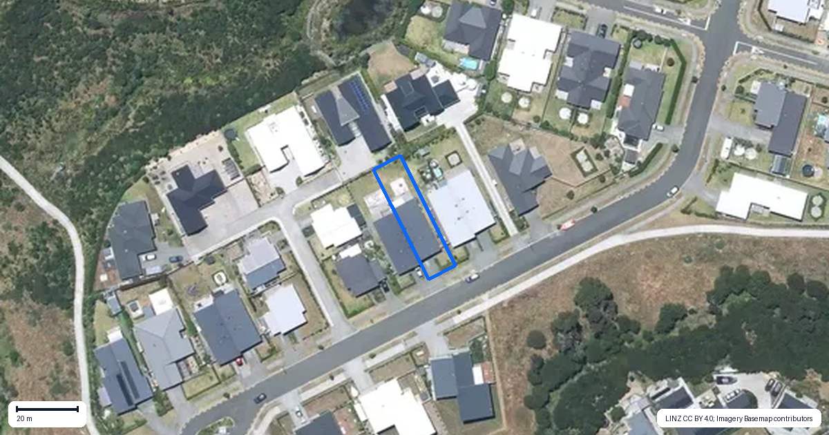 Property context map for 20A Cadwil Drive, Beachlands, Auckland