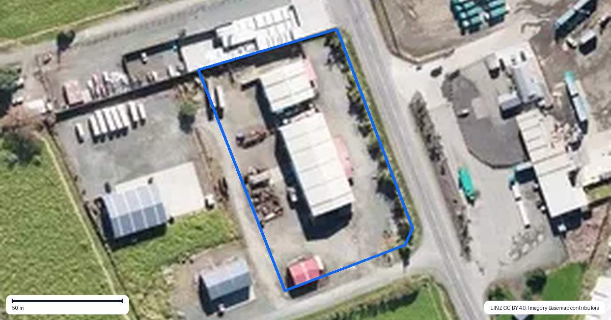 Property context map for 127 North Road, Kaitaia