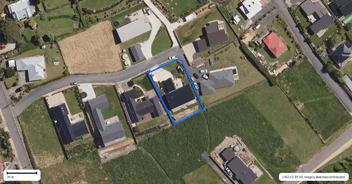 Property context map for 10 Okahau Terrace, Warrington, Waikouaiti
