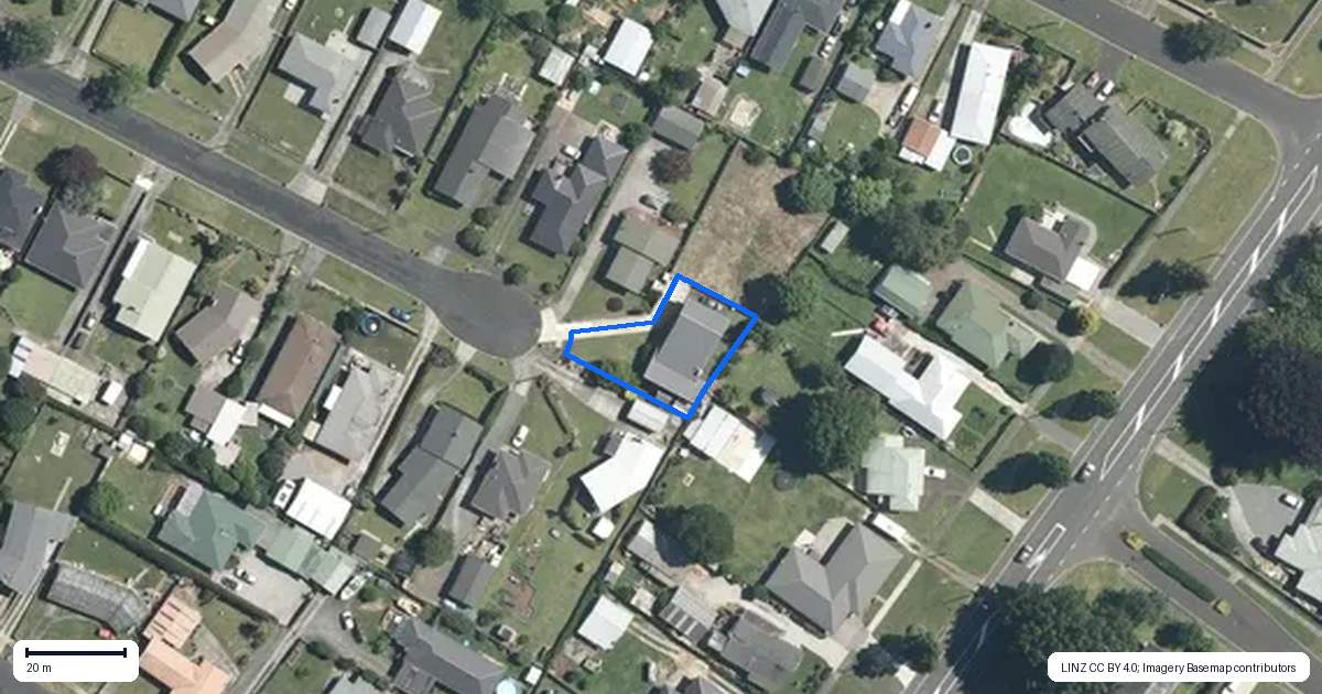 Property context map for 22 Bedford Crescent, Matamata