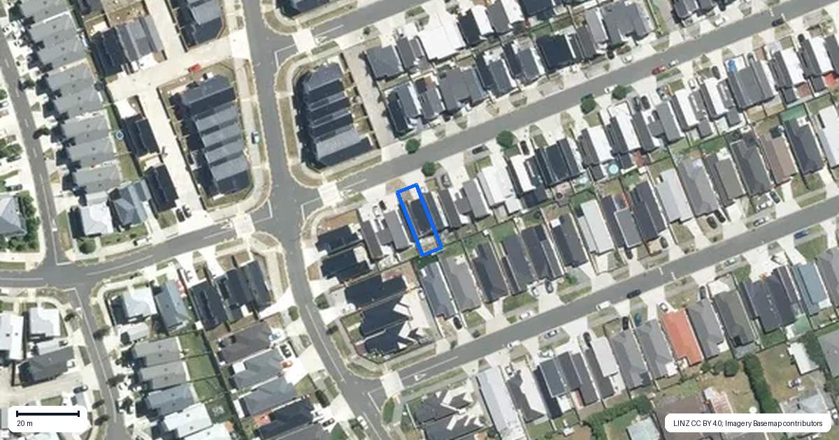 Property context map for 55 Bellbird Street, Papakura