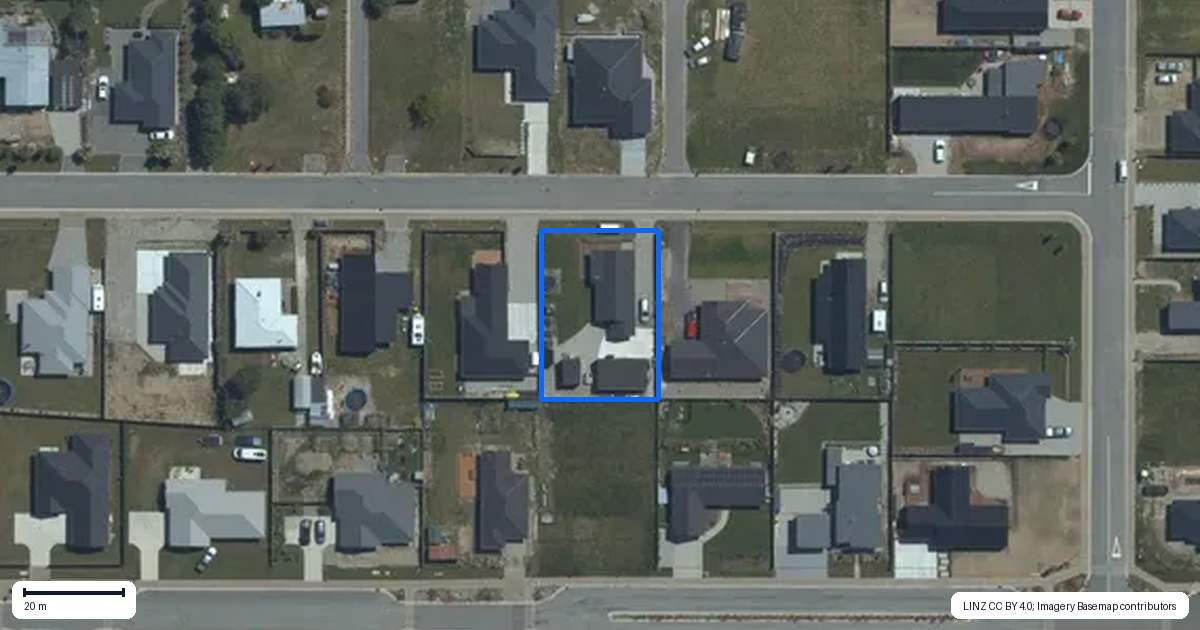 Property context map for 20 Woodpecker Street, Lake Hawea