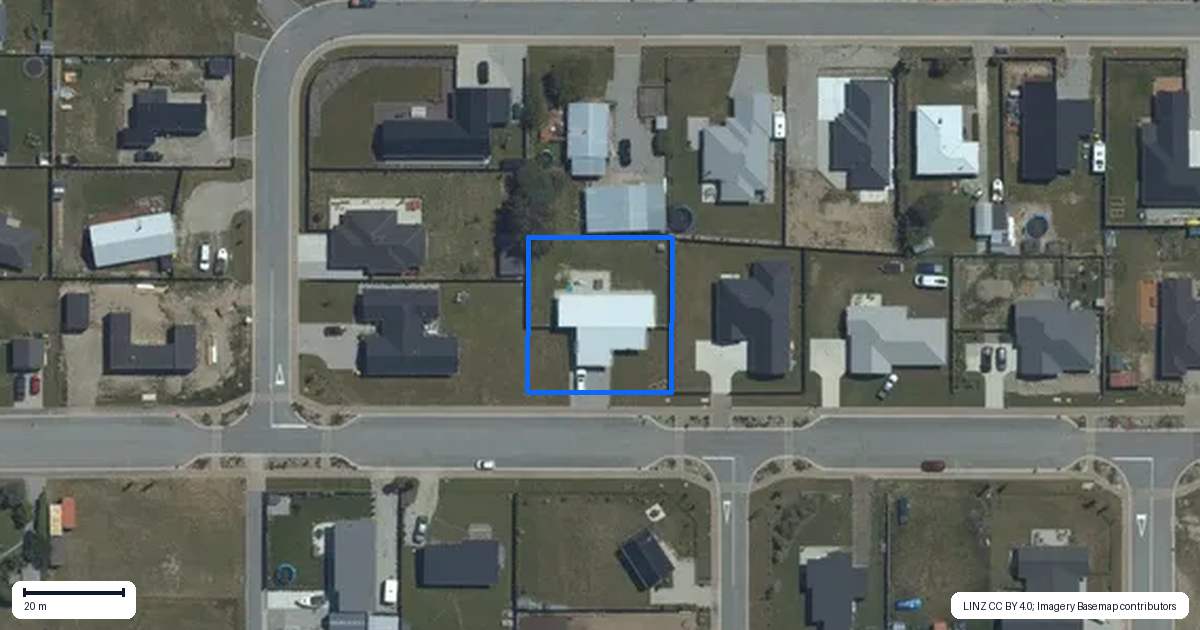 Property context map for 27 Timsfield Drive, Lake Hawea