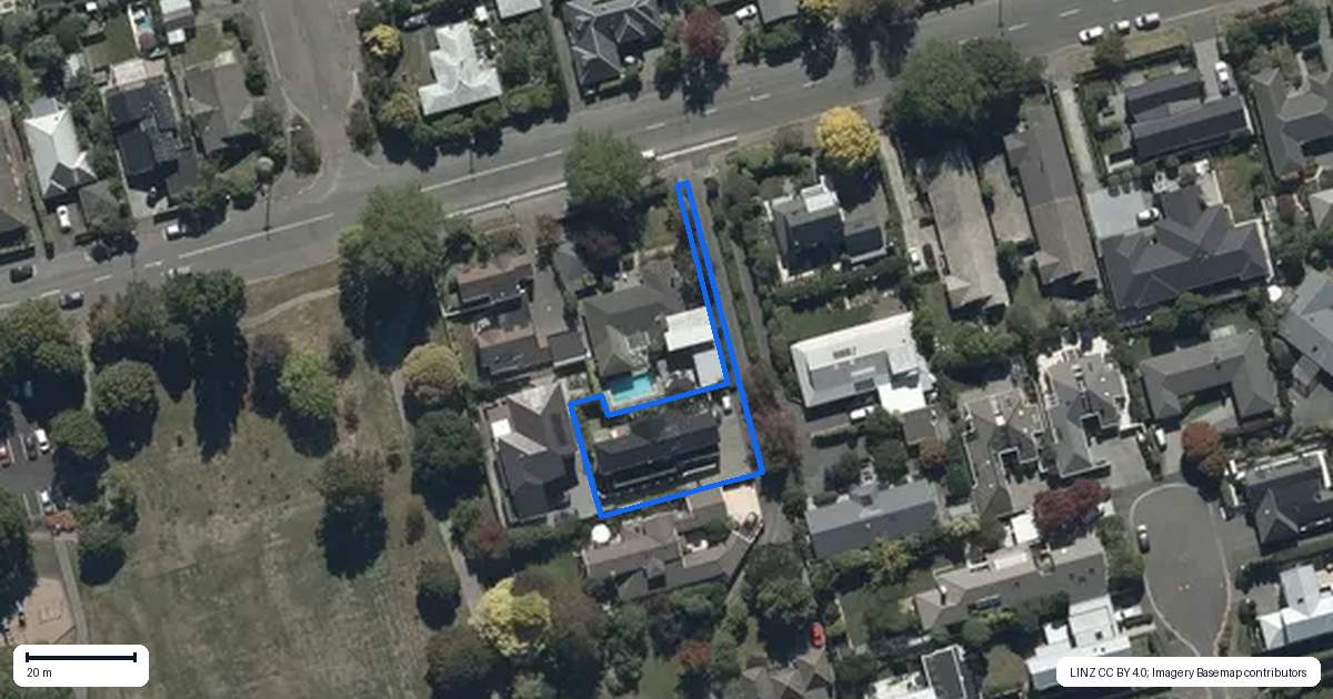 Property context map for 1/28 Jeffreys Road, Fendalton, Christchurch