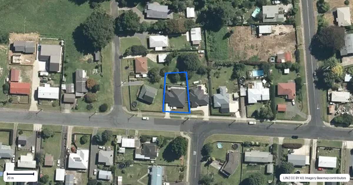 Property context map for 16 Ballance Street, Kihikihi, Te Awamutu