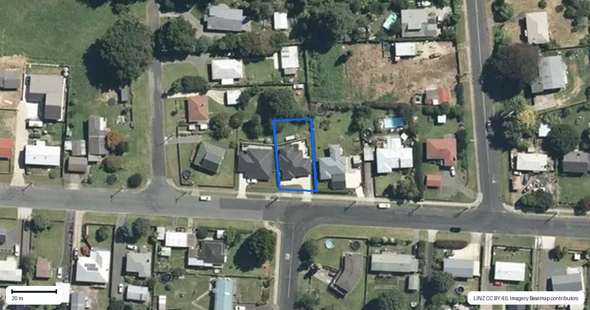 Property context map for 14 Ballance Street, Kihikihi, Te Awamutu