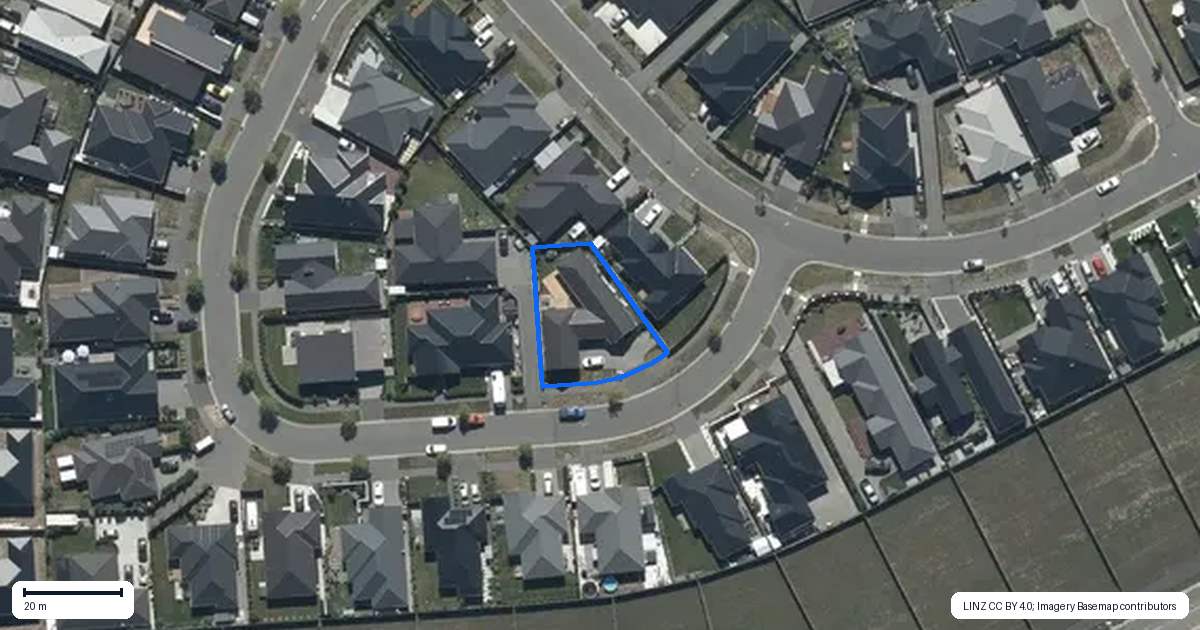 Property context map for 15 Evelyn Crescent, Marshland, Christchurch