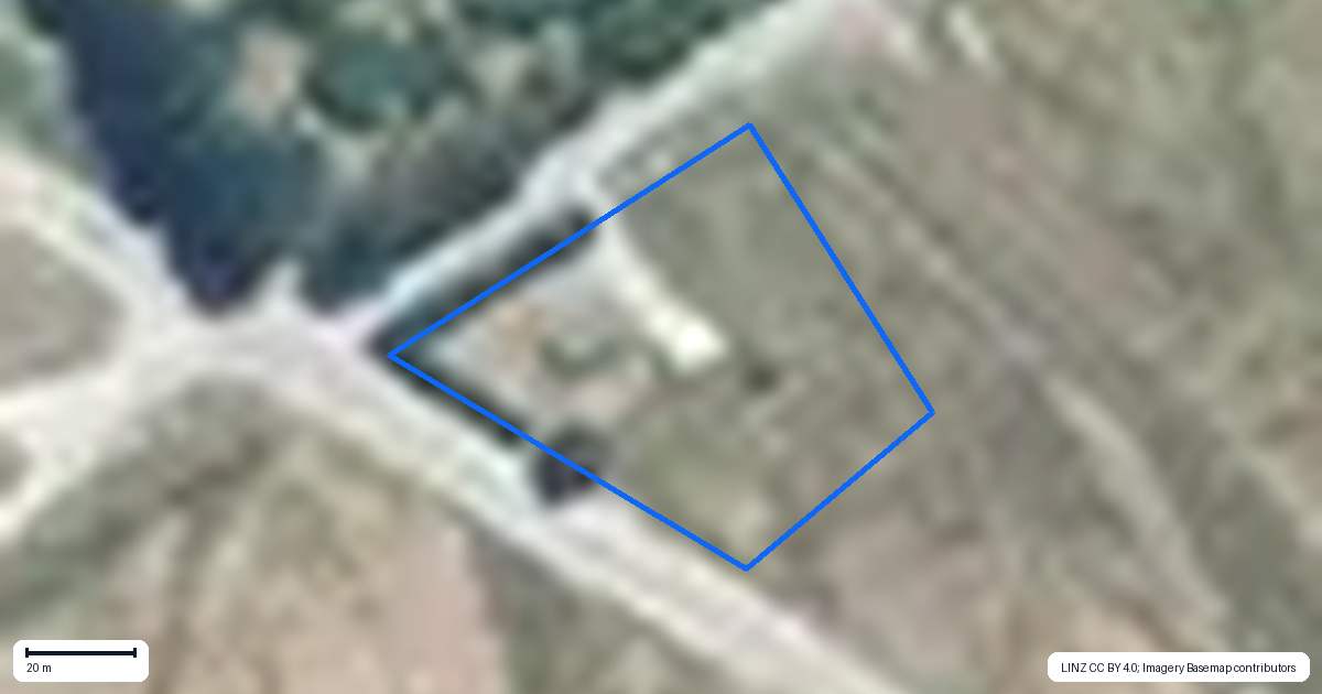 Property context map for 8 Taylor Street North, Rangitata, Geraldine
