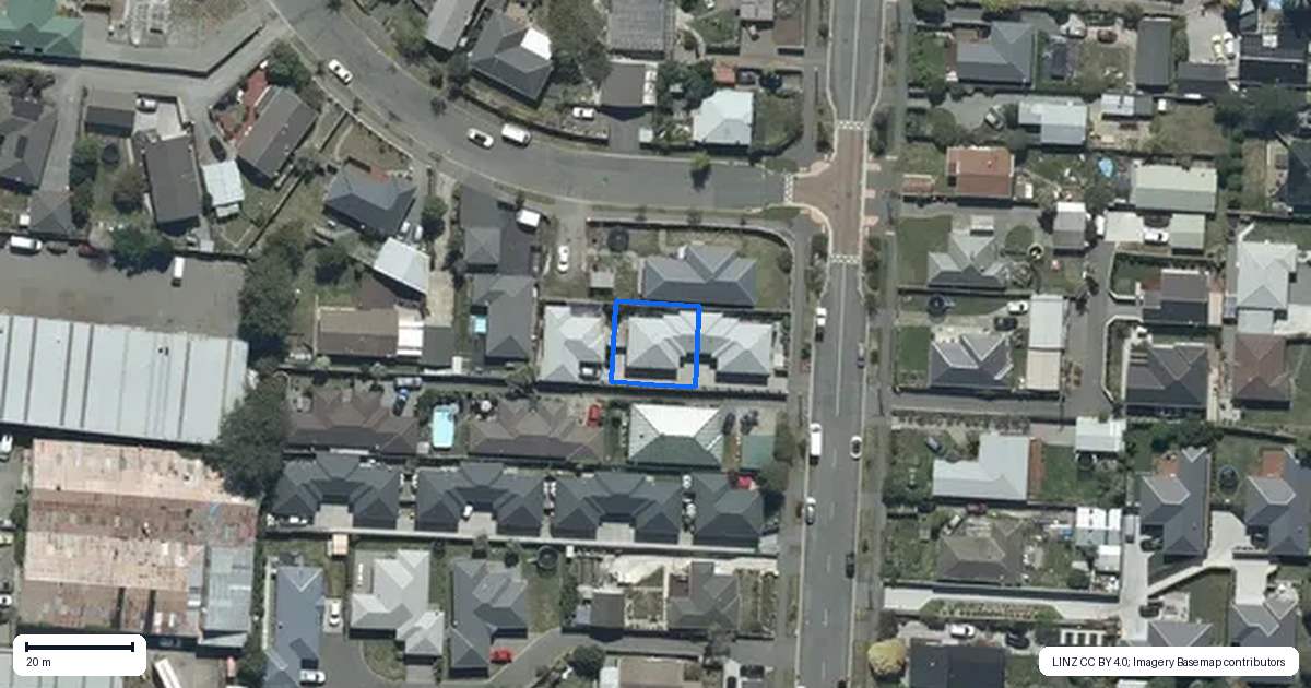 Property context map for 2/166 Palmers Road, New Brighton, Christchurch