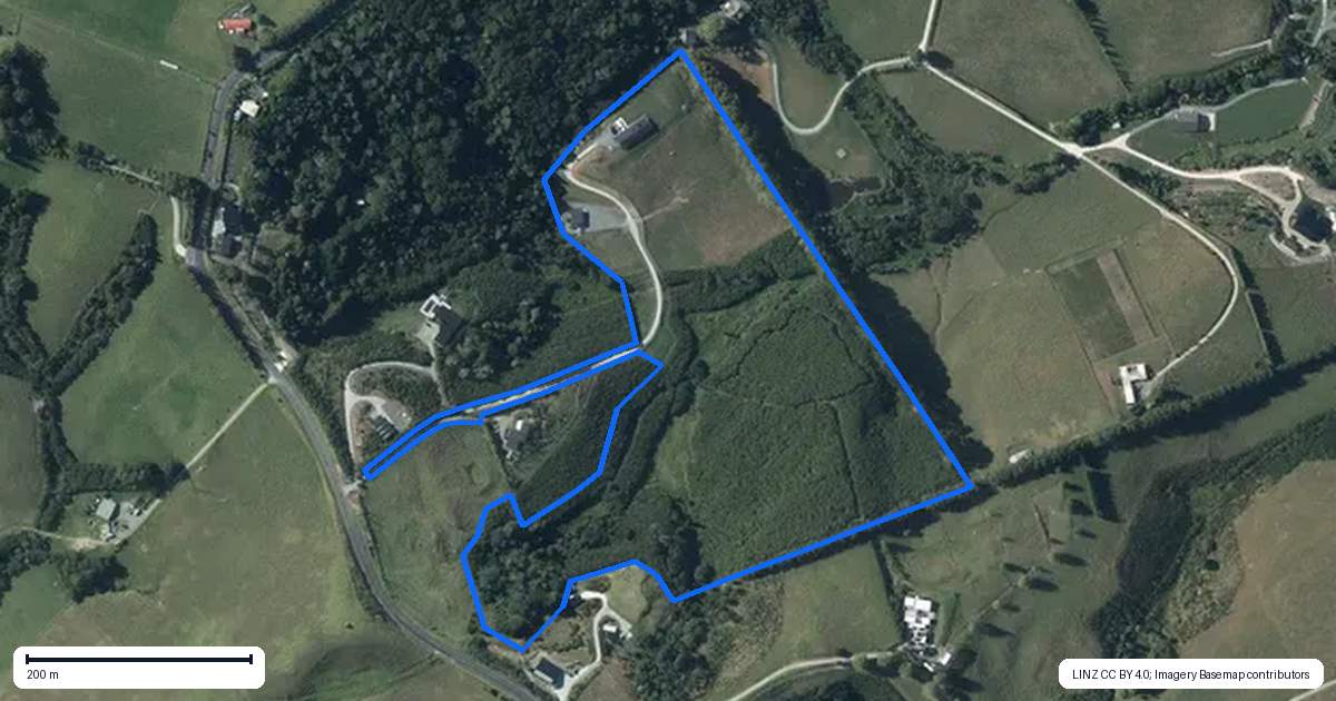 Property context map for 179A Sharp Road, Warkworth