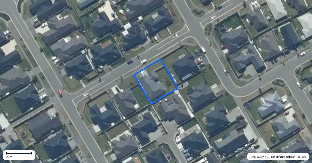 Property context map for 25 Olivia Street, Rolleston