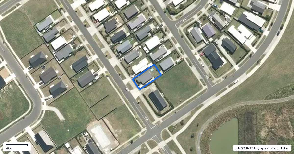 Property context map for 64 Whites Way, Te Kauwhata