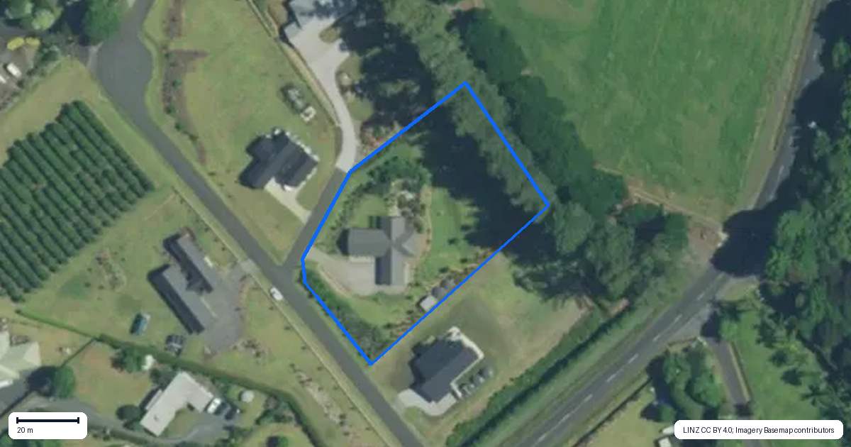 Property context map for 4 Rivercrest Way, Kerikeri