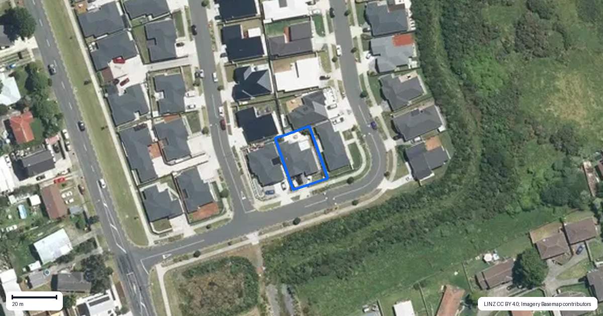 Property context map for 8 Holcroft Street, Papakura