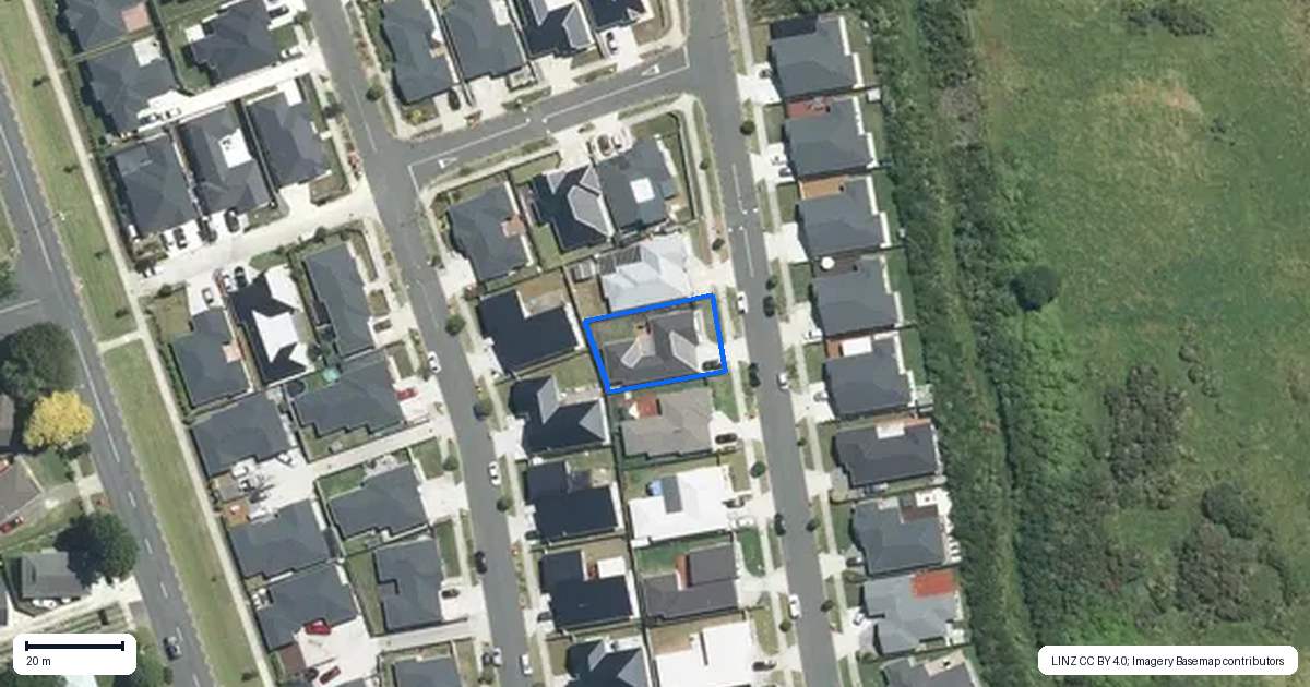 Property context map for 22 Holcroft Street, Papakura
