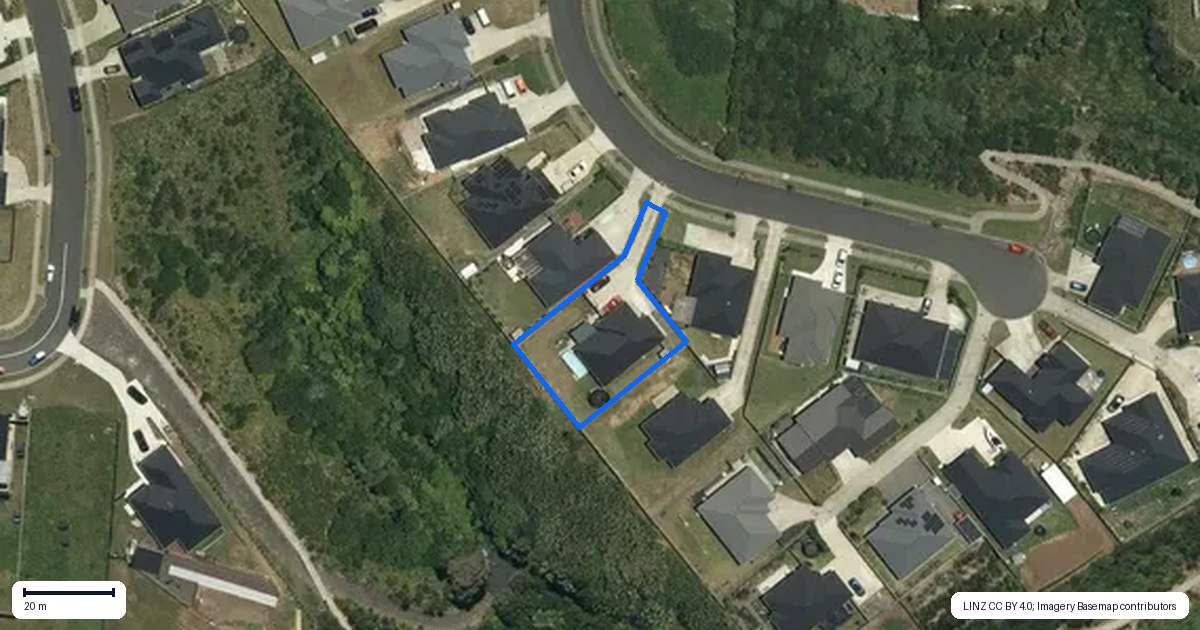 Property context map for 32 Peacock Place, Pokeno