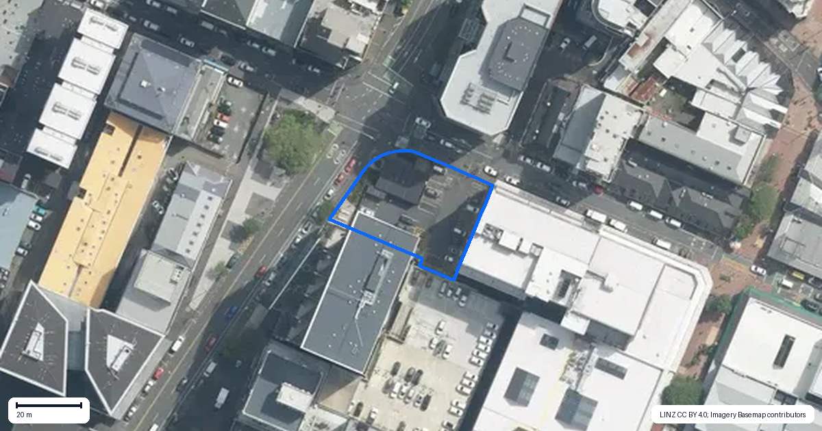 Property context map for 151 Victoria Street, Te Aro, Wellington