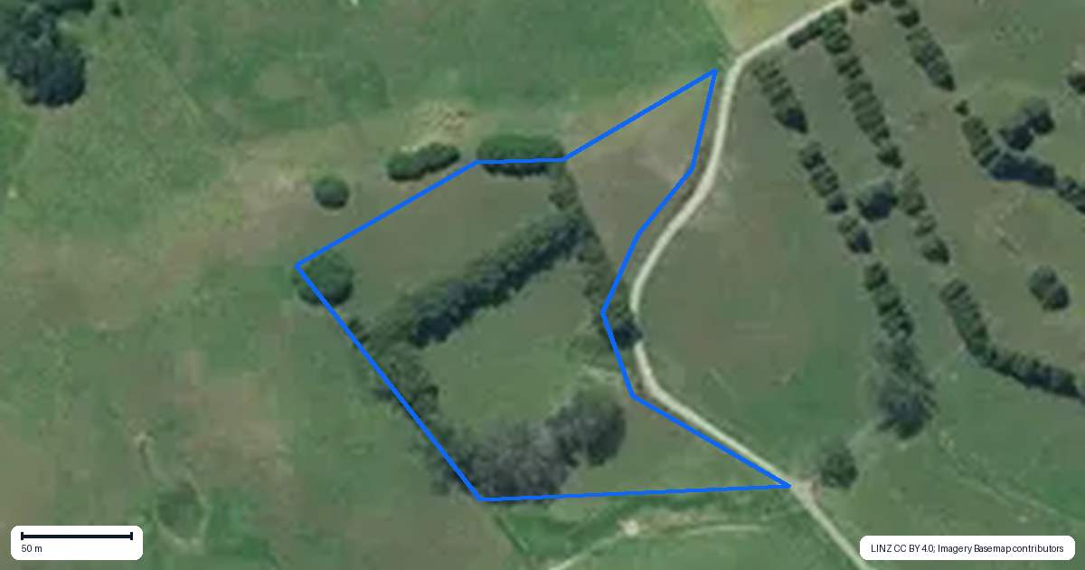 Property context map for 125D Hupara Road, Pakaraka, Moerewa