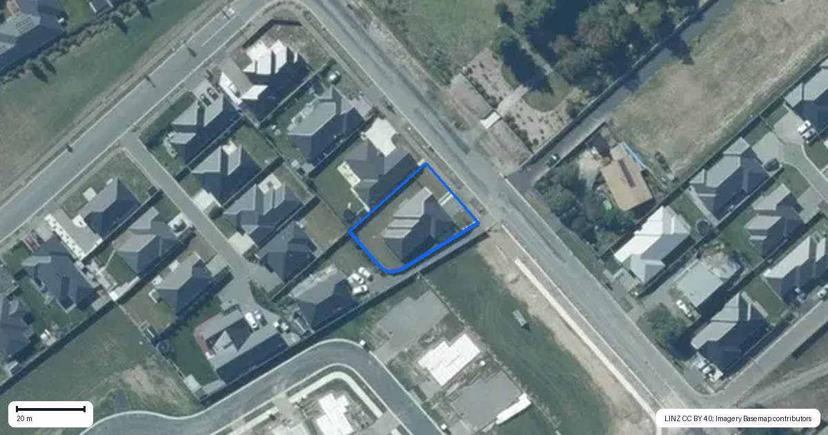 Property context map for 647 East Maddisons Road, Rolleston