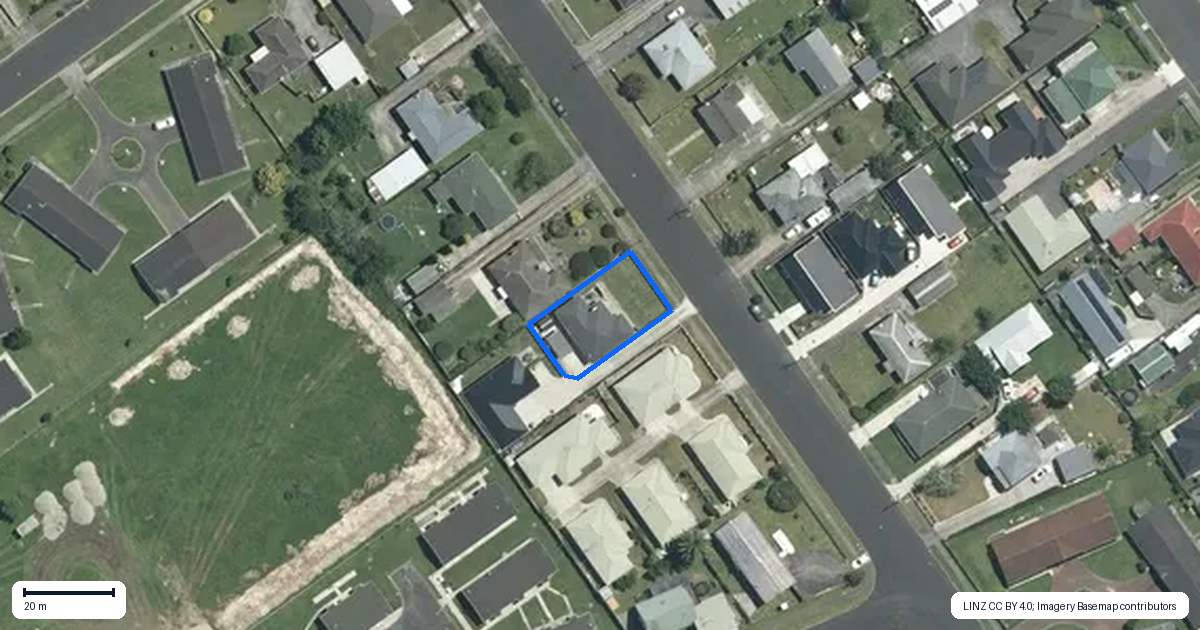 Property context map for 8 Lear Street, Morrinsville
