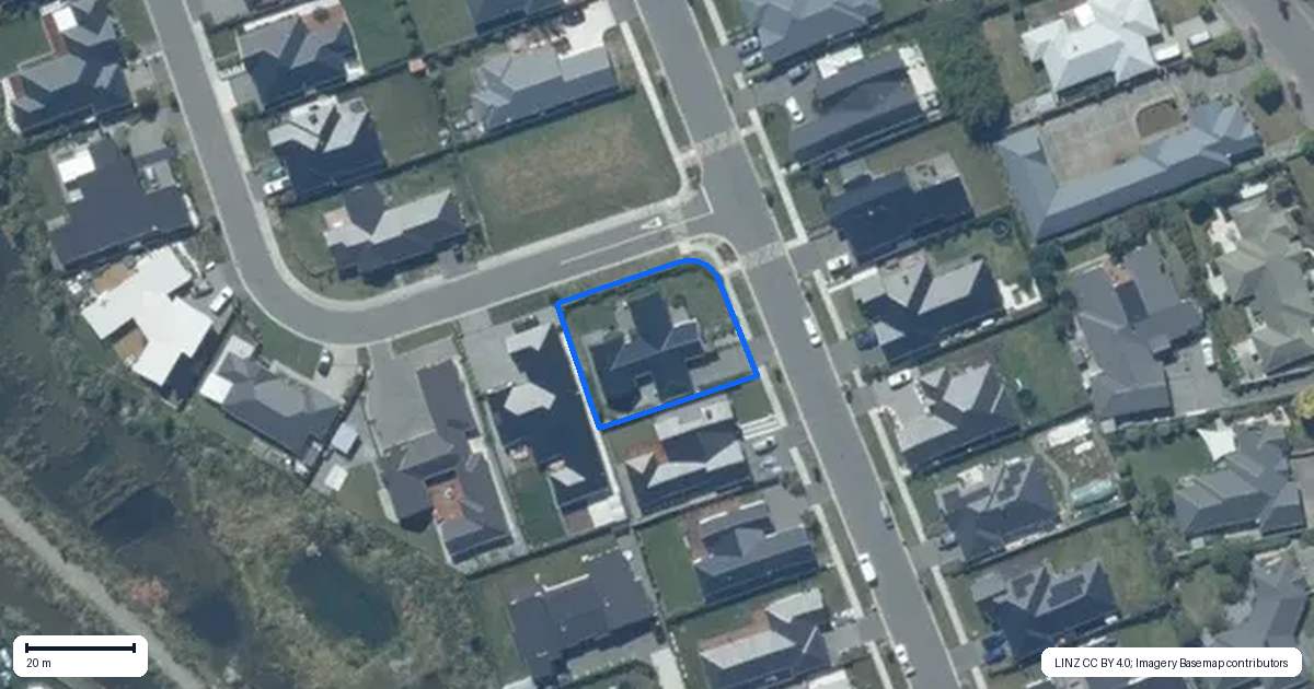 Property context map for 14 Te Raki Drive, Lincoln