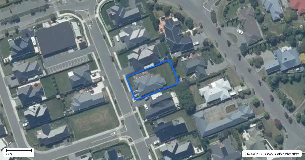 Property context map for 7 Te Raki Drive, Lincoln