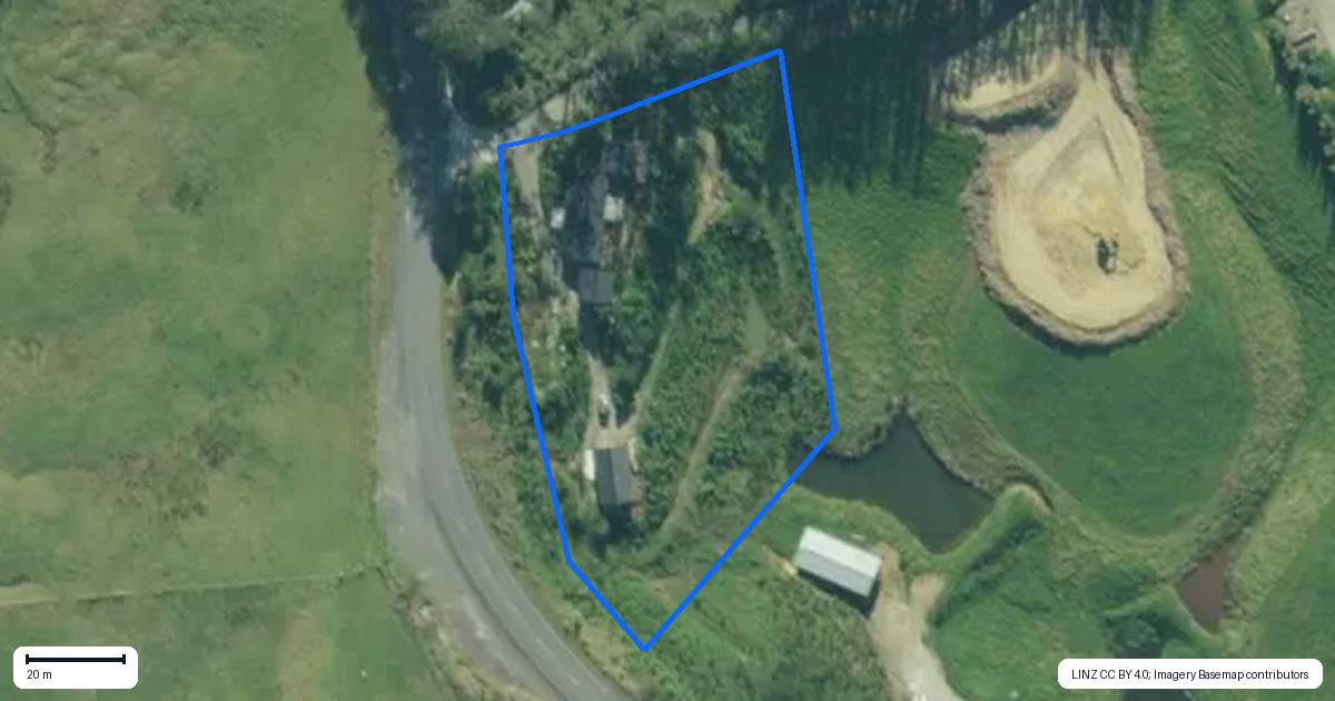 Property context map for 609 Baldrock Road, Kaiwaka