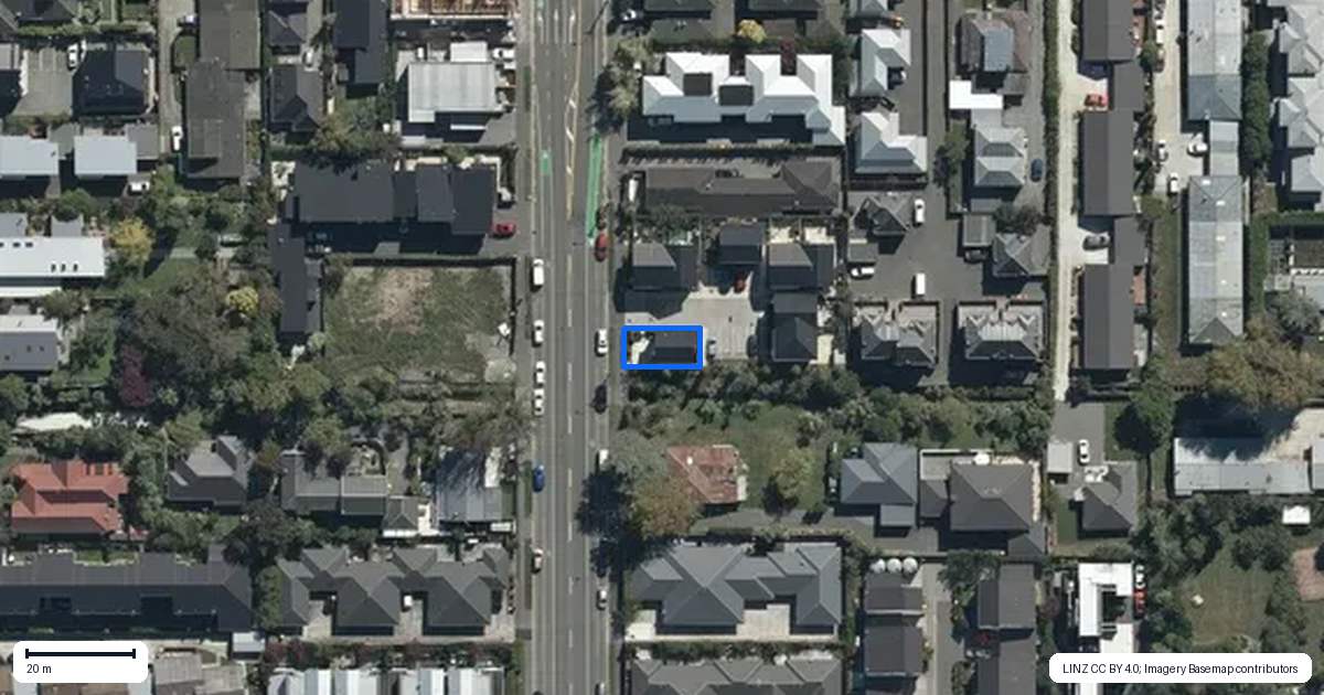 Property context map for 8/552 Madras Street, St Albans, Christchurch