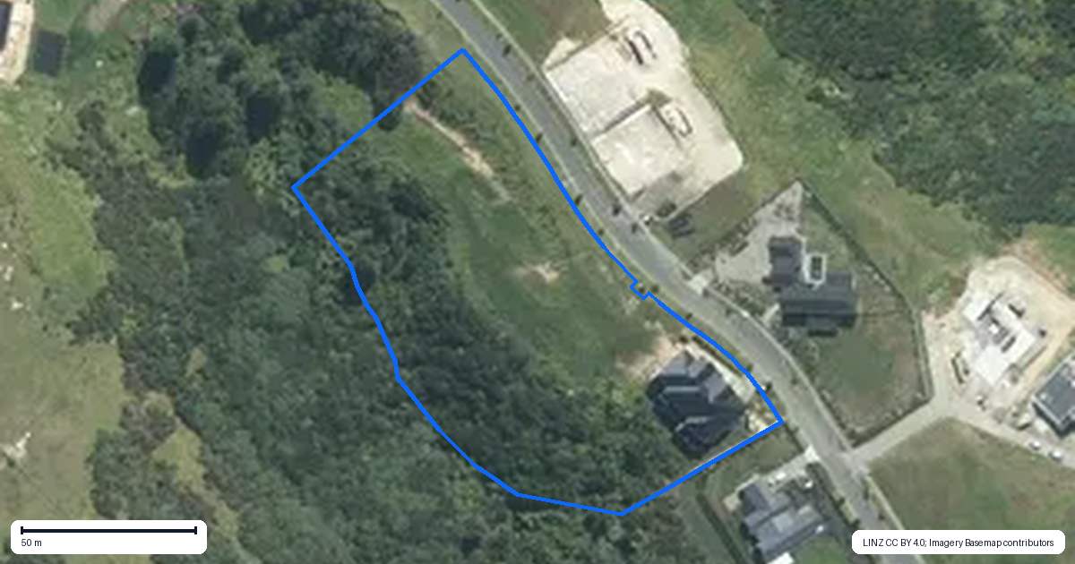 Property context map for 8 Ridgelea Road, Long Bay, Auckland