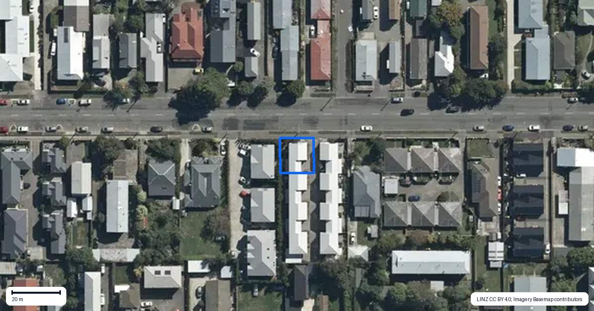 Property context map for 1/368 Hereford Street, Linwood, Christchurch