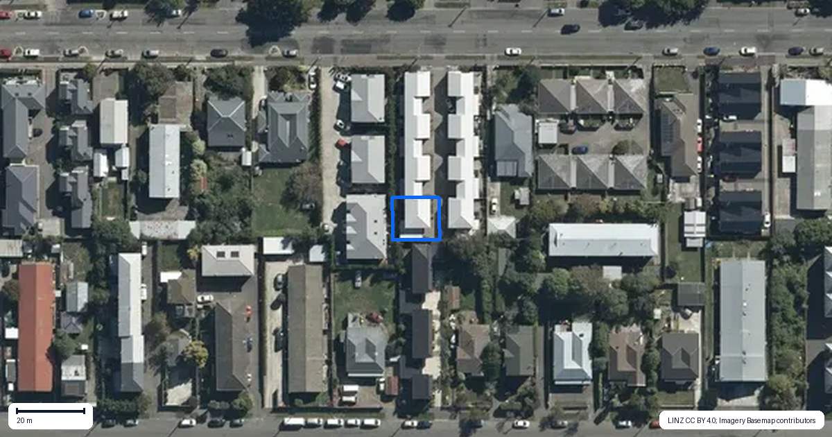 Property context map for 4/368 Hereford Street, Linwood, Christchurch